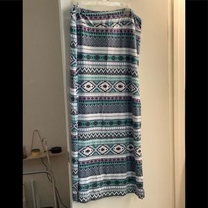 Tribal printed Maxi Skirt